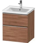 Duravit D-Neo Waschtischunterbau wandh&auml;ngend mit M&ouml;belgriff Edelstahl...