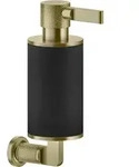 Gessi Inciso Seifenspender Wandmodell, Glas dunkel - messing geb&uuml;rstet