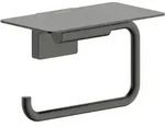 Hansgrohe Papierrollenhalter AddStoris S mit Ablage - brushed black