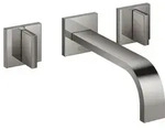 Dornbracht MEM Waschtisch-Wandbatterie mit Einzelrosetten - dark chrome
