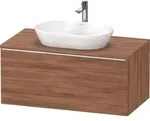 Duravit D-Neo Konsolenwaschtischunterbau mit M&ouml;belgriff chrom - Nussbaum Natur...