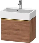 Duravit D-Neo Waschtischunterbau wandh&auml;ngend mit M&ouml;belgriff Gold poliert -...