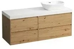 LAUFEN Lani Waschtischplatte mit Unterschrank 1370mm, mit Ausschnitt rechts -