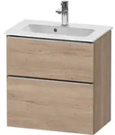 Duravit D-Neo Waschtischunterbau wandh&auml;ngend mit M&ouml;belgriff Edelstahl...
