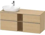 Duravit D-Neo Konsolenwaschtischunterbau mit M&ouml;belgriff Edelstahl geb&uuml;rstet -...