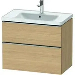 Duravit D-Neo Waschtischunterbau wandh&auml;ngend mit M&ouml;belgriff Edelstahl...