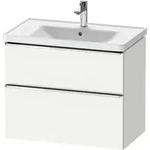 Duravit D-Neo Waschtischunterbau wandh&auml;ngend mit M&ouml;belgriff chrom - Wei&szlig; Matt