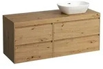 LAUFEN Lani Waschtischplatte mit Unterschrank 1370mm, mit Ausschnitt rechts -