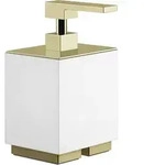 Gessi Rettangolo Stand-Seifenspender Beh&auml;lter wei&szlig; - messing