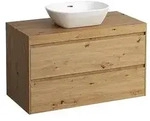 LAUFEN Lani Waschtischplatte mit Unterschrank 985mm, mit Ausschnitt mittig -