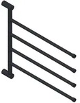 Giese Handtuchhalter Provider schwenkbar - schwarz matt