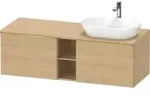 Duravit D-Neo Konsolenwaschtischunterbau mit M&ouml;belgriff Gold poliert - Eiche...