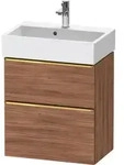 Duravit D-Neo Waschtischunterbau wandh&auml;ngend mit M&ouml;belgriff Gold poliert -...