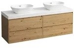 LAUFEN Lani Waschtischplatte mit Unterschrank 1570mm, mit Ausschnitt links und rechts