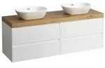 LAUFEN Lani Waschtischplatte mit Unterschrank 1570mm, mit Ausschnitt links und rechts