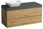 LAUFEN Lani Waschtischplatte mit Unterschrank 1185mm, mit Ausschnitt links -