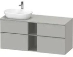 Duravit D-Neo Konsolenwaschtischunterbau mit M&ouml;belgriff Edelstahl geb&uuml;rstet -