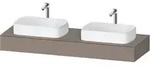 Duravit Collection One Konsole 1600x550x170 mm, f&uuml;r 2 Becken - Basalt Matt Dekor