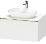 Duravit D-Neo Konsolenwaschtischunterbau mit M&ouml;belgriff Gold poliert - Wei&szlig;...