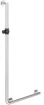 HEWI System 900 Winkelgriff mit Brausehalter, 1250 x 450mm - chrom