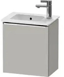 Duravit D-Neo Waschtischunterbau wandh&auml;ngend mit M&ouml;belgriff chrom - Betongrau...