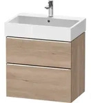 Duravit D-Neo Waschtischunterbau wandh&auml;ngend mit M&ouml;belgriff chrom - eiche