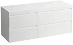 LAUFEN Lani Waschtischplatte mit Unterschrank 1370mm, ohne Ausschnitt - wei&szlig; matt