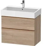 Duravit D-Neo Waschtischunterbau wandh&auml;ngend mit M&ouml;belgriff Bronze geb&uuml;rstet...