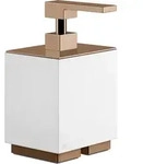 Gessi Rettangolo Stand-Seifenspender Beh&auml;lter wei&szlig; - Kupfer PVD