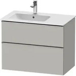 Duravit D-Neo Waschtischunterbau wandh&auml;ngend mit M&ouml;belgriff Edelstahl...