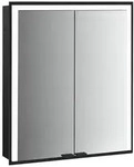 emco prime 3 Einbau-Lichtspiegelschrank 600mm - schwarz/spiegel