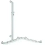 HEWI Serie 477/801 Duschhandlauf mit verschiebbarer Brausehalterstange - tiefschwarz