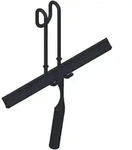 Giese VIPA Haken mit Wischer f&uuml;r Glasduschwand - schwarz matt