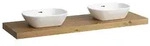 LAUFEN Lani Waschtischplatte 1570mm, mit 2 Ausschnitten - wildeiche