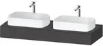 Duravit Collection One Konsole 1400x550x170 mm, f&uuml;r 2 Becken - Graphit Matt Dekor