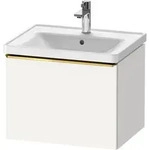 Duravit D-Neo Waschtischunterbau wandh&auml;ngend mit M&ouml;belgriff Gold poliert -...