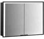 emco prime 3 Einbau-Lichtspiegelschrank 1300mm - schwarz/spiegel
