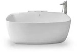 Duravit Wave Einhebel-Wannenmischer bodenstehend - Edelstahl geb&uuml;rstet
