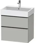 Duravit D-Neo Waschtischunterbau wandh&auml;ngend mit M&ouml;belgriff Diamantschwarz -