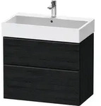 Duravit D-Neo Waschtischunterbau wandh&auml;ngend mit M&ouml;belgriff Diamantschwarz -...