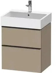 Duravit D-Neo Waschtischunterbau wandh&auml;ngend mit M&ouml;belgriff Diamantschwarz -...