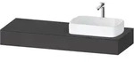 Duravit Collection One Konsole 1400x550x170 mm, f&uuml;r Becken rechts - Graphit Matt