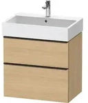 Duravit D-Neo Waschtischunterbau wandh&auml;ngend mit M&ouml;belgriff Diamantschwarz - Eiche