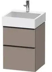 Duravit D-Neo Waschtischunterbau wandh&auml;ngend mit M&ouml;belgriff Diamantschwarz - Basalt