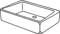 Geberit 360050000, Geberit Wohnst&auml;tte Sp&uuml;lstein, ohne &Uuml;berlauf 500 x 130 x 400mm