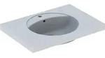 Geberit Preciosa Waschtisch 800 x 550mm mit Hahnloch, mit &Uuml;berlauf - wei&szlig;