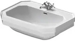 Duravit Serie 1930 Waschtisch 700 x 500mm mit &Uuml;berlauf und Hahnlochbank - Wei&szlig;