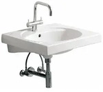 Geberit Preciosa Waschtisch 600 x 550mm mit Hahnloch, mit &Uuml;berlauf - wei&szlig;