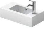Duravit Vero Handwaschbecken 500 mm, mit &Uuml;berlauf Hahnloch links, wei&szlig; - Wei&szlig;