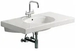 Geberit Preciosa Waschtisch 1000 x 550mm mit Hahnloch, mit &Uuml;berlauf - wei&szlig;